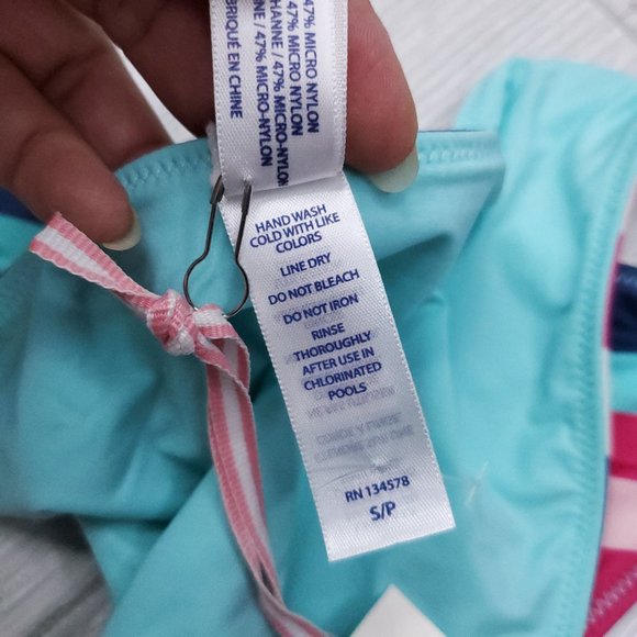 Vinyard Vines Striped Reversible Bikini Bottom S - Picture 4 of 5